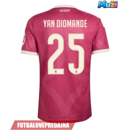 Lacne Muži Futbalové dres Real Madrid Yan Diomande #25 2026-27 Krátky Rukáv - Tretina